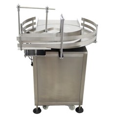 Round Bottles Accumulation Table 31.5in Bottle Turn Rotary Sorter w/Castors Move
