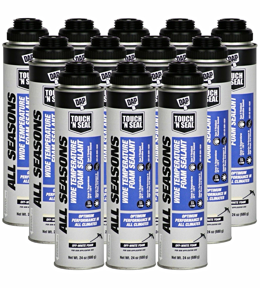 Touch N Seal All Seasons Polyurethane Foam Sealant, 12 Can Case – 4004529812-12