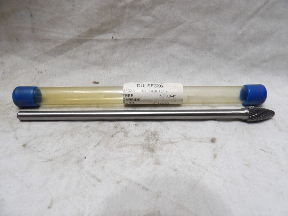 Tree SF3x6 Carbide Burr 1/4″ Shaft 3/8″x3/4″ 6″ Long
