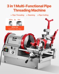 VEVOR Electric Pipe Threader Machine 900W 2-Speed Threading Cutter 1/2″ to 4″