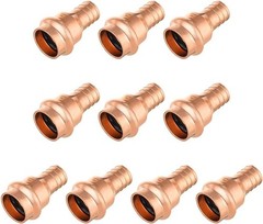 1/2″ Copper Press x 1/2″ PEX Crimp Coupling Adapter (Pack of 10)