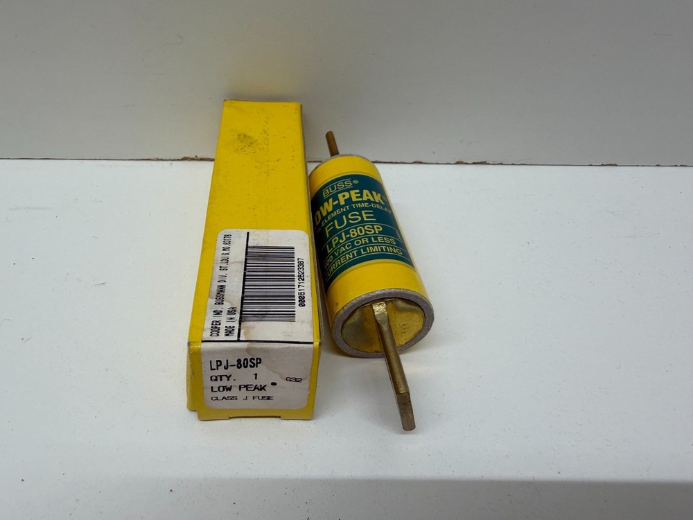 NEW OLD STOCK! BUSSMANN 80A 600V TIME-DELAY FUSE LPJ-80SP