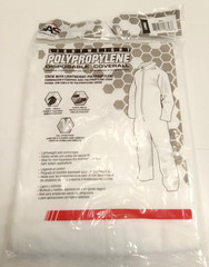 SAS Safety 6843 Lightweight Polyproylene Disposable Coverall Full Zip Large