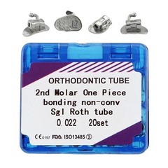 Dental Orthodontic Buccal Tubes 1st 2nd Molar Bracket Bondable Roth MBT 022