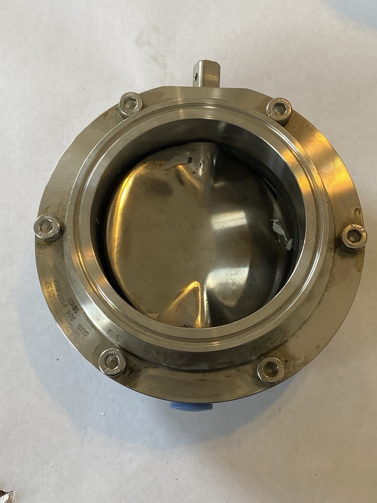 4” Stainless Steel Tri-Clamp Butterfly Valve SUS304 Sanitary YUANAN 101.6mm