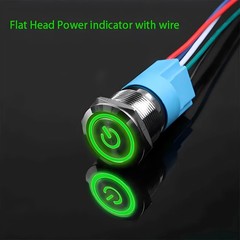 16mm 12V LED ON OFF Waterproof Stainless Steel Latching Push Button Power Switch
