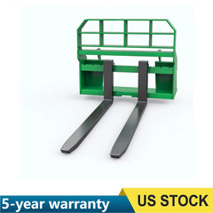 4000lbs Skid Steer Pallet Fork Attachment 46″ Pallet Fork Frame 48″ Blades