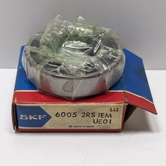 SKF 6005-2RS Single Row Deep Groove Rubber Seal Ball Bearing – Spain – NOS