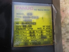 FANUC AC SERVO MOTOR MODEL OS A06B-0313-B002 8-892922 88.09 EACH 1