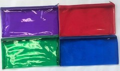 12 PCS 4-Color Pencil Pen Case Zipper Pouch Cosmetic Bag Waterproof, 1413