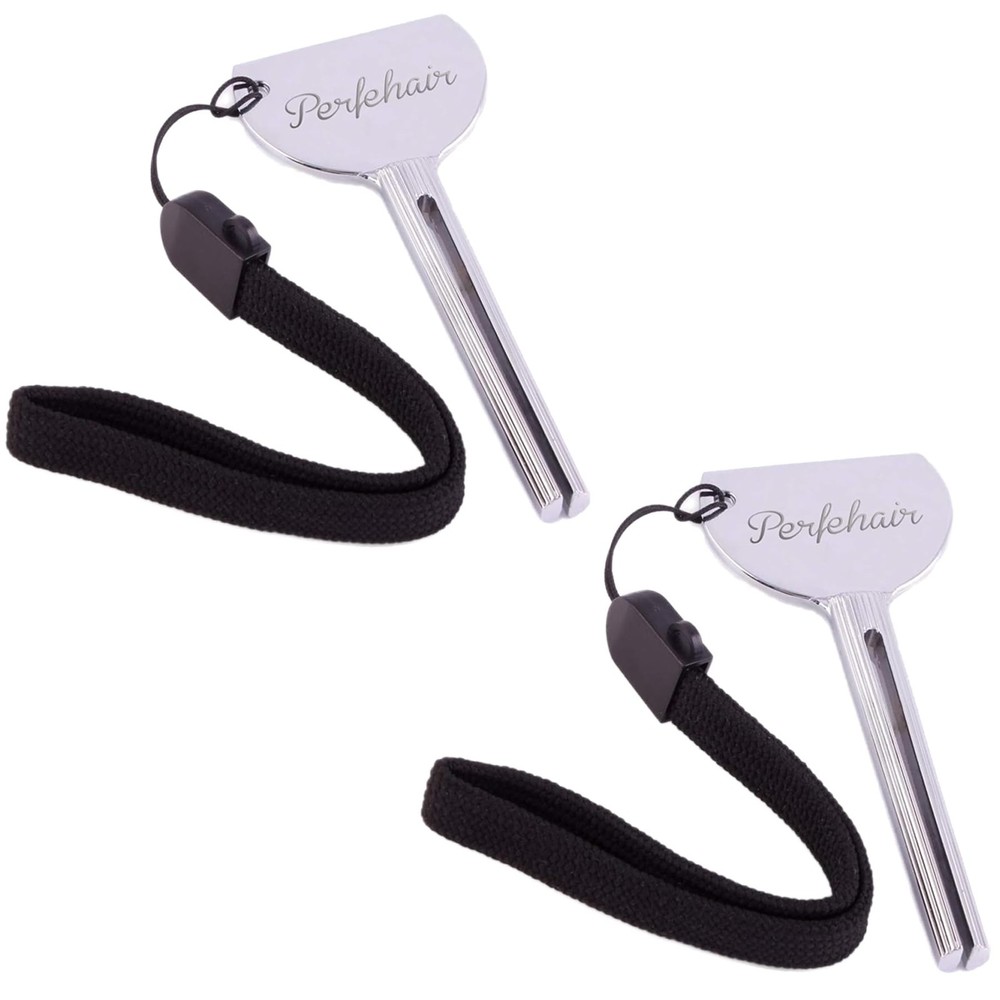 2pcs Tube Toothpaste Squeezer Keys, Metal Hair Dye Color Key Roller Dispenser Wr