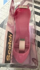 NEW RARE 2011 Scotch 3M PINK Stiletto High Heel Shoe Magic Tape Dispenser + Tape