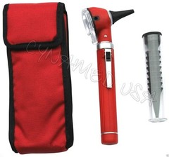 Red Mini Fiber Optic-Medical Otoscope Diagnostic Examination-CE Approved