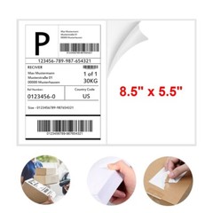 Shipping Label 8.5 x 5.5 Half Sheet 2 Per Sheet Self Adhesive Paper Rounded UPS