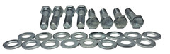 307A ZINC PLATED STEEL BOLT SIZE 5/8IN-10X4-1/8IN WASHERS ID 7/8IN LOT OF 32
