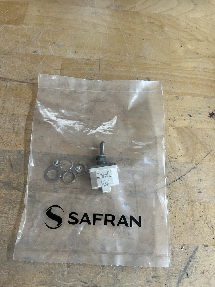 Safran 8500K9 Switch,Toggle,1 Pole,ON-NONE-OFF, Screw Terminal,MS24523-22