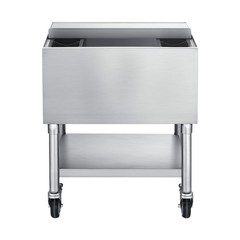 Uimoso 65.1Qt Commercial Ice Bin 24 x 19in Underbar Ice Storage with Sliding Lid