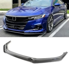 Front Bumper Lip GT Style for Honda Accord Sedan 2021-2022 ABS Carbon Fiber 3Pcs