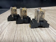 ( LOT OF 3) HONEYWELL SZR-MY4-N1 24VAC RELAY WITH SOCKET #301N130