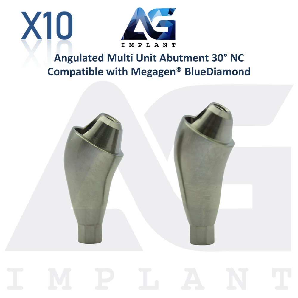 10 Angled 30° Multi Unit Prosthetic NC Int Hex Megagen® BlueDiamond Compatible
