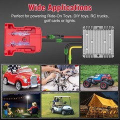 DC 18V to 12V 20A 240W Step Down Converter Compatible with Milwaukee 18V Battery