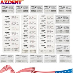 10X AZ Dental Ortho Metal Brackets Braces Mini/Standard Roth/MBT .022 Hooks 345