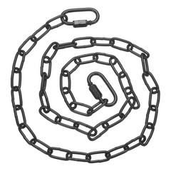 Gate Chain Lock 34″ x 3mm Dia Alloy Steel Hanging Chain Black