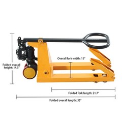 APOLLOLIFT Short Pallet Jack 2200lb Foldable Pallet Truck Small Hand Pallet Jack