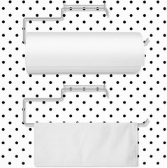 Blulu 2 Pack Peg Board Paper Towel Holder Stainless Steel Craft Hooks Pegboard A