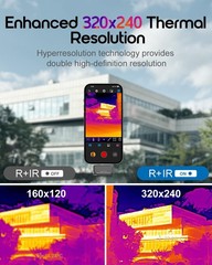 REVASRI Thermal Camera for iPhone and Android, 320×240 Super IR Resolution…