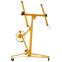 FOREOCELIV 11ft Drywall Lift Panel Hoist Jack Lifter 150 lbs Ceiling Wall Yellow