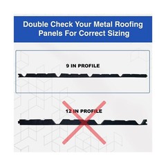 Duco 9″ Rib Profile Outer Foam Closure Strips for Metal Roofing Panels (50 pcs)