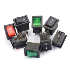 KCD1-101 2/3/4/6 Pin Rocker Power Button ON OFF Toggle Switch Black Red 250V 6A