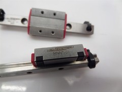 Lot Of 3 Schneeberger MNN7-G1 Linear Guide Bearings w/ 6.7cm Rails