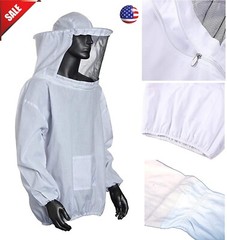 Protective Safety Beekeeping Jacket Veil Suit Bee Keeping Size L Suit Smock USA