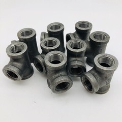 LOT OF 9-INDONESIA TSP 1/2″ REDUCING TEES MALLEABLE CAST IRON PIPE FITTING