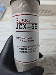 Cooper Bussmann JCX-5E Buss Medium Voltage Fuse 5a Amp 2750v-ac New