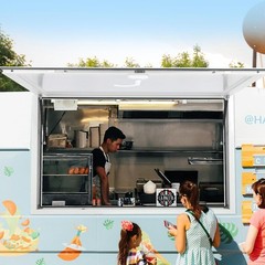 Aluminum Concession Window Food Truck Service Window w/Awning Door 4 Sizes