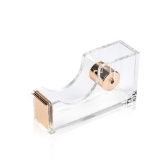 SIRMEDAL Contemporary Ultra Clear Acrylic Gold Quality Tape Dispenser Single …