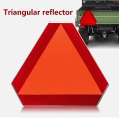 Car Slow Moving Vehicle Sign Reflective Tape Safety Triangle Orange Sticker New