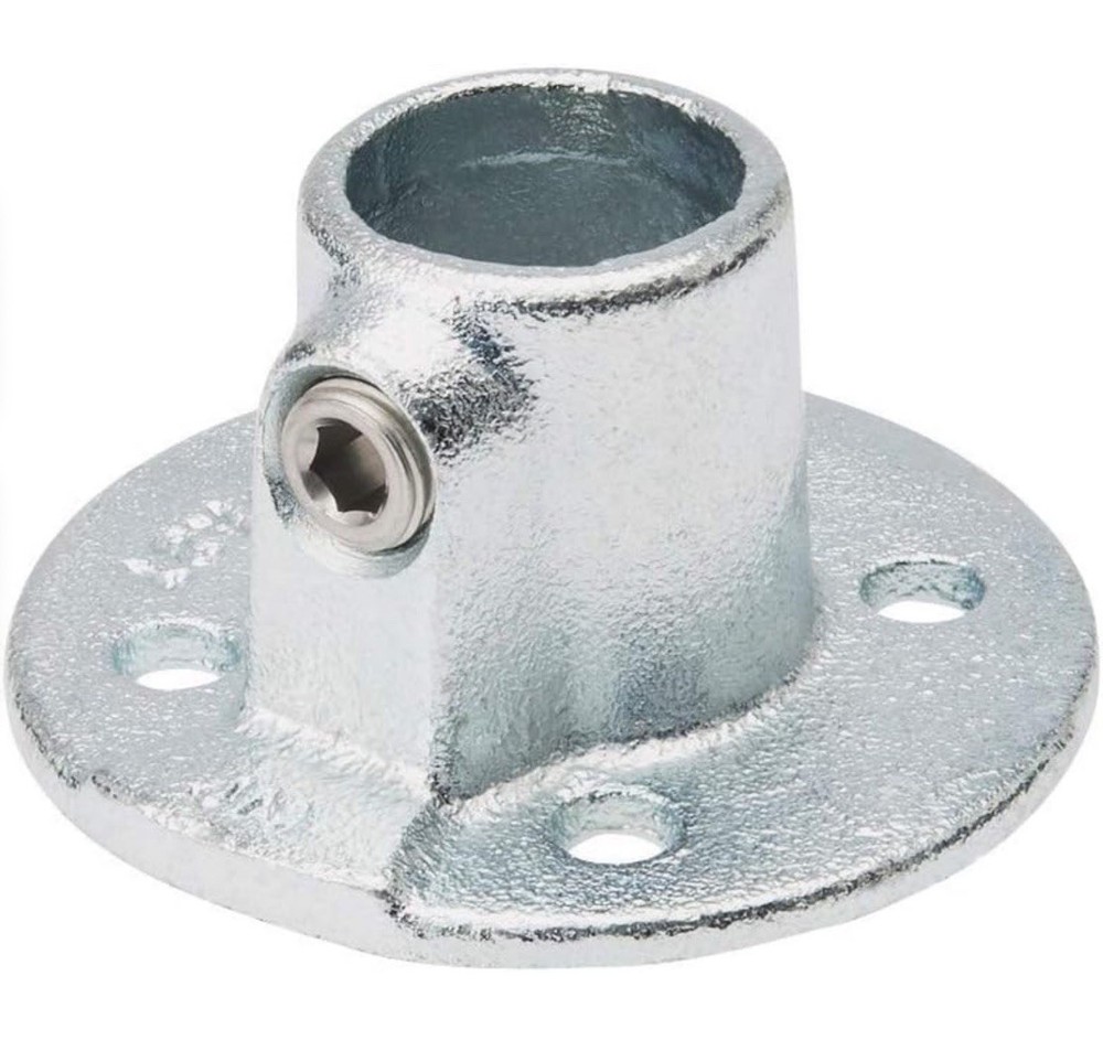 1-1/4″ Galvanized Floor Flange Pipe Base Industrial Pipe Mount Threaded