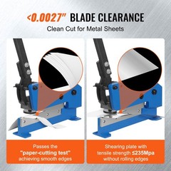 Hand-Powered 5in Metal Shear with 110mm x 6mm Capacity, Sturdy Q235 Base