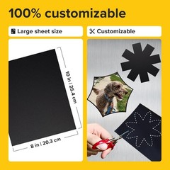 Strong SelfStick Adhesive Magnetic Sheets 5 Pcs 8×10″/20x25cm – Customizable …