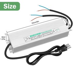 High PF 24V 400W LED Driver Power Supply, 90-170V AC to 24V DC Converter, IP6…