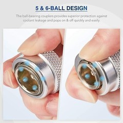 A/C R134A Quick Coupler Connector Adapters High/Low Manifold AC Gauge Auto Set