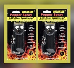 2 WILDFIRE Pepper Spray POCKET POLICE Self Defense Women Safety SECURITY KEYRING