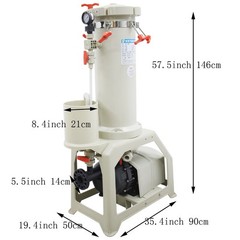 220V Electric High Flow Industrial Liquid Filter Electroplating Nickel Chemical