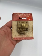 Vintage Cupboard Catch Satin Brass Plated Spring Latch New Standard 522-bb