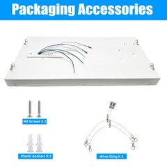 2 Pack 100W LED Linear High Bay light 2FT Commercial Warehouse Lights 100-277V