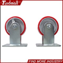 Findmall 4 Pack 4″ × 2″ Heavy Duty Rigid & Brake Swivel Caster Wheels 2800Lbs